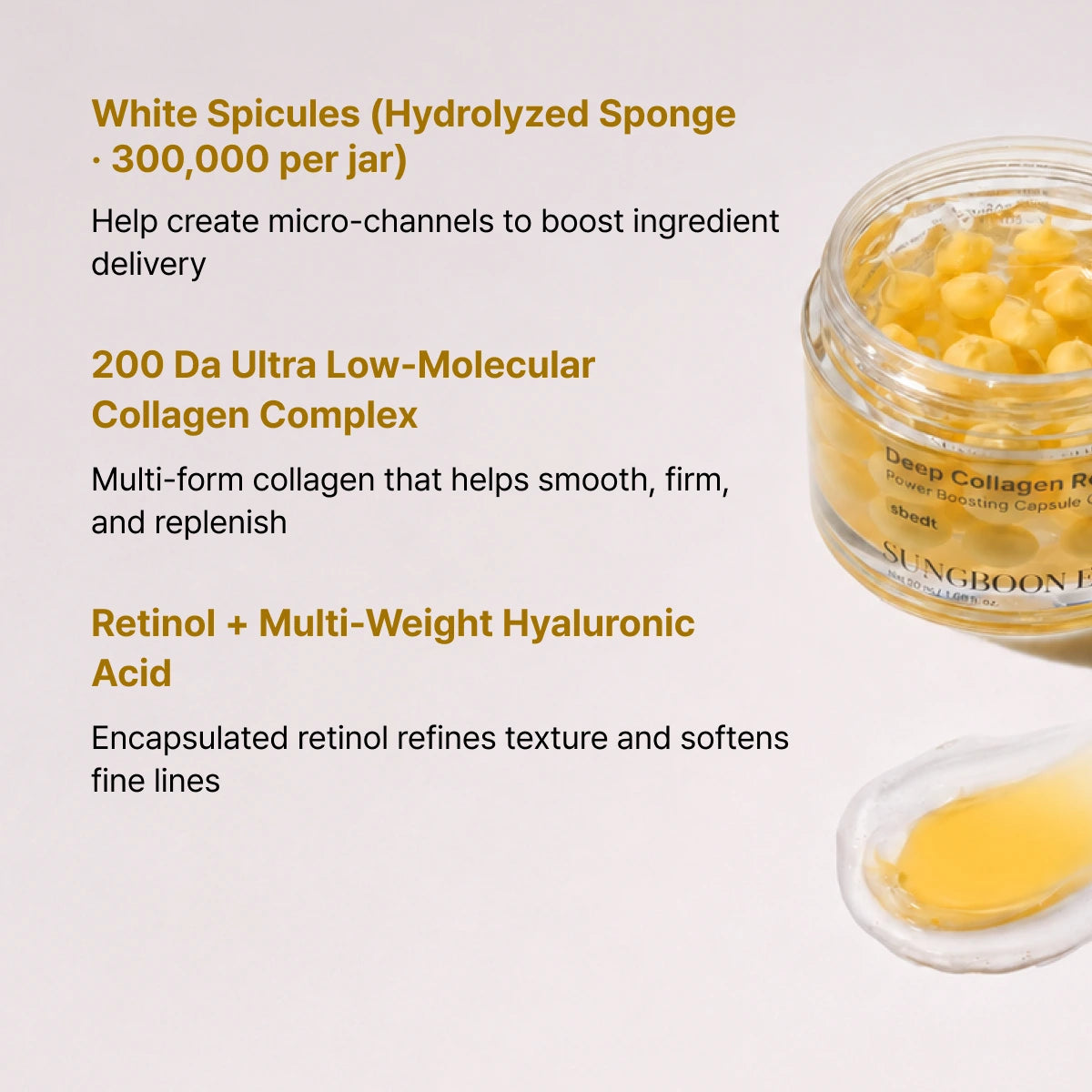 SUNGBOON Deep Collagen Retinol Power Boosting Capsule Cream 50ml