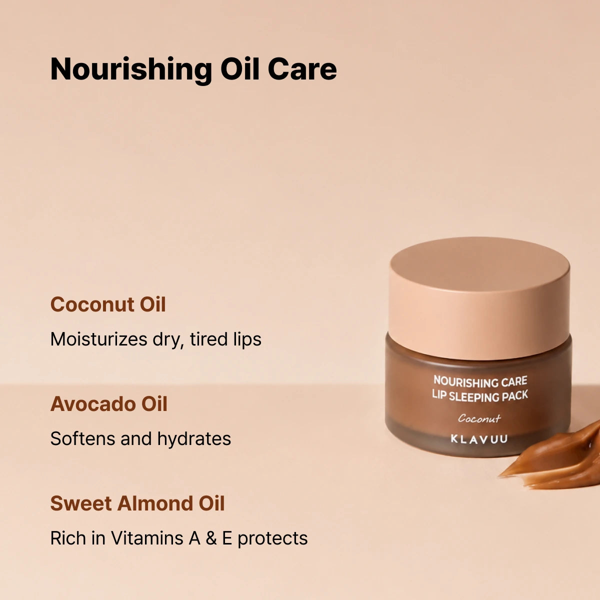 KLAVUU Nourishing Care Lip Sleeping Pack Coconut 20g