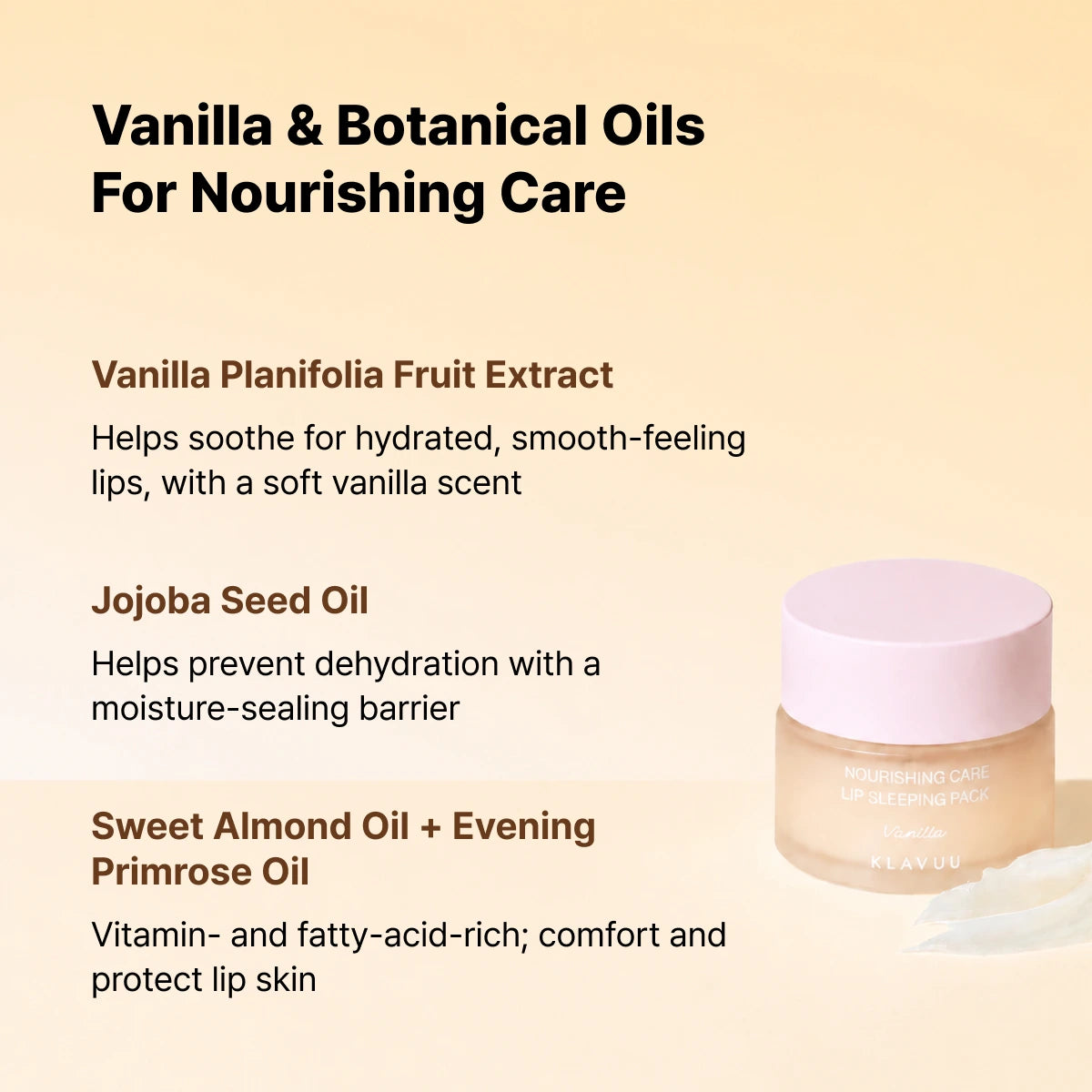 KLAVUU Nourishing Care Lip Sleeping Pack Vanilla 20g
