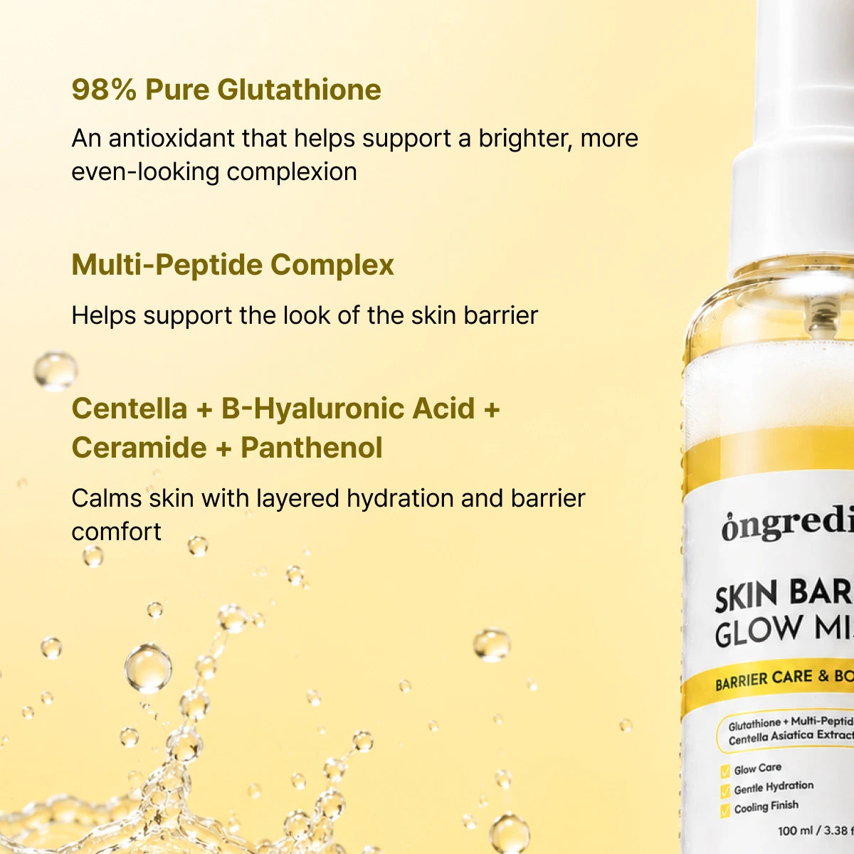 ongredients Skin Barrier Glow Mist 100ml