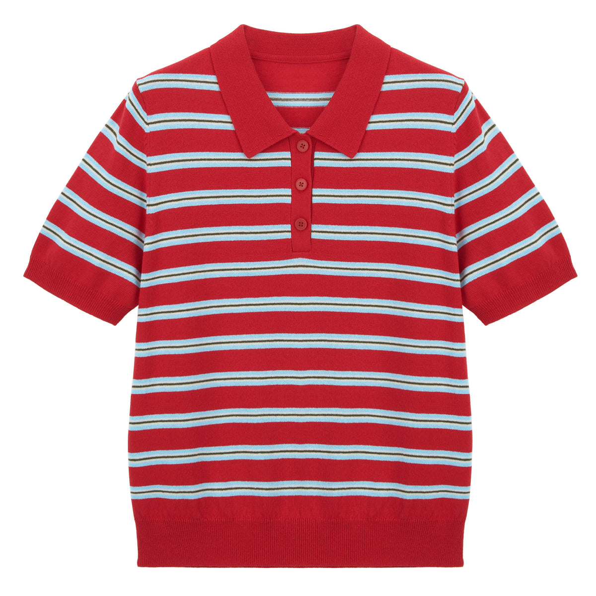 Celebshop Edition Cotton Stripe Collar Knit 3 pcs SET