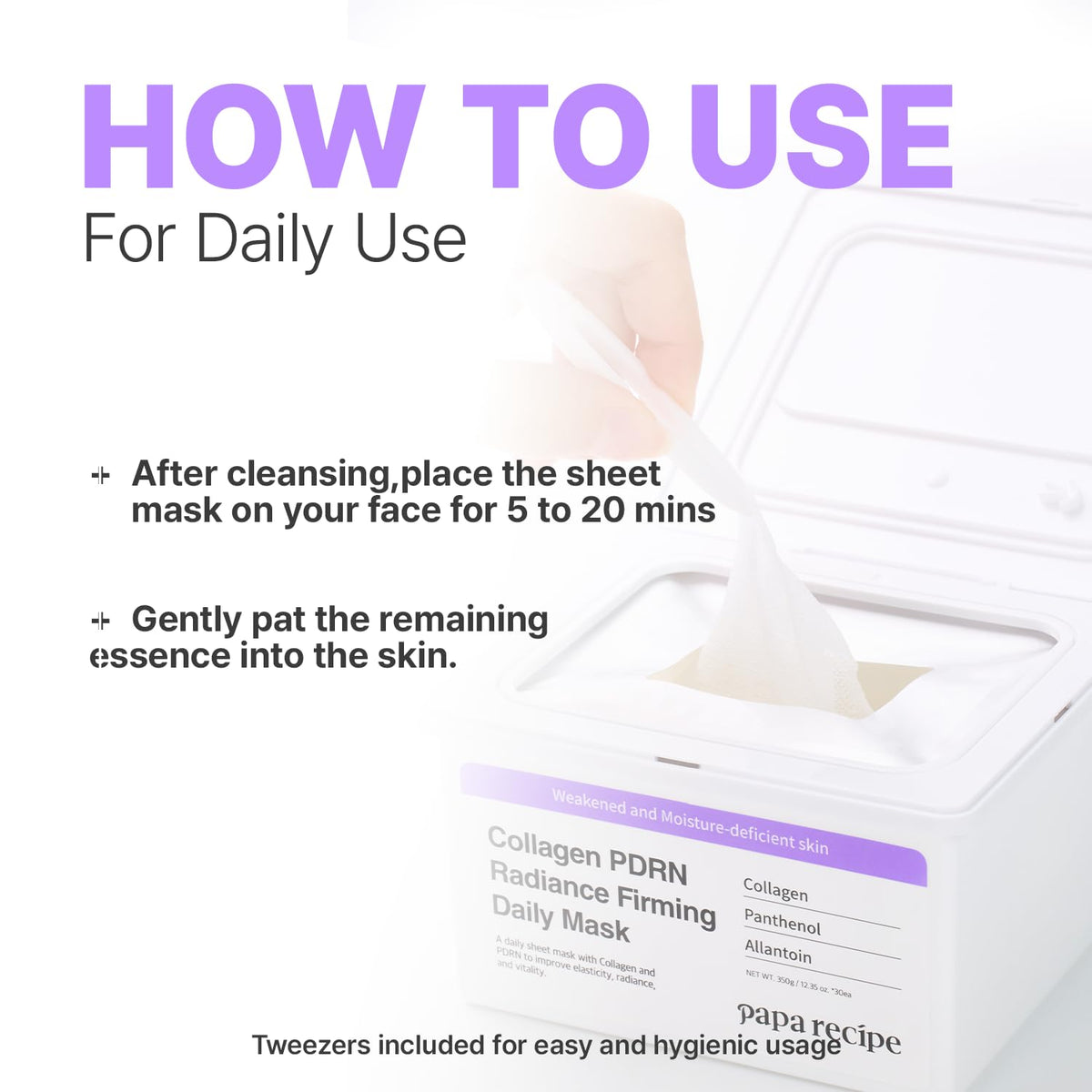 Papa Recipe Collagen PDRN Radiance Firming Daily Mask 30 Sheets
