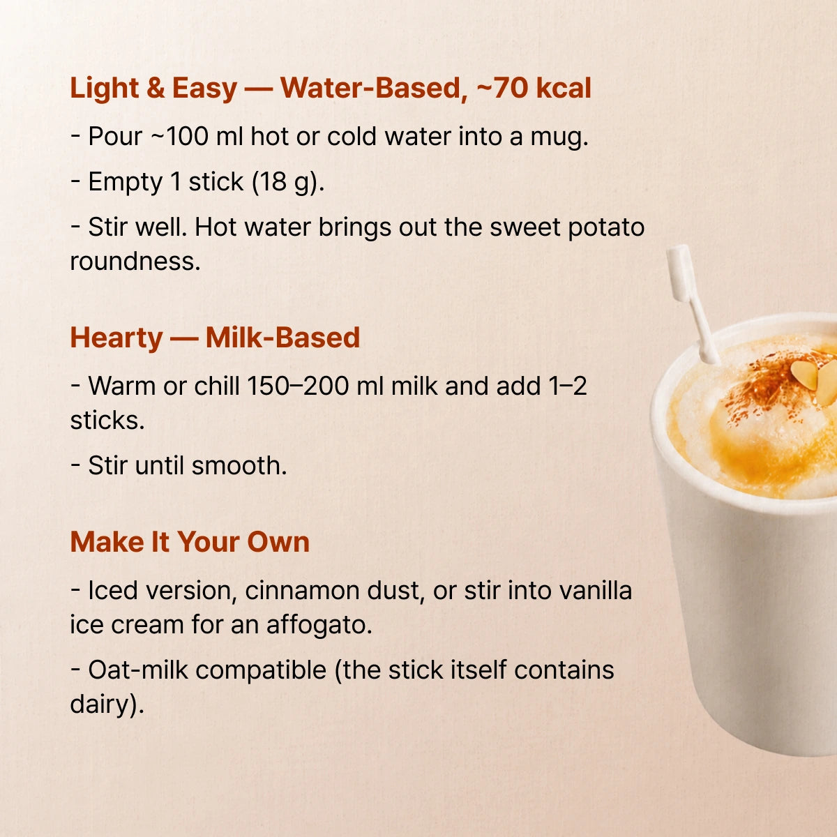 Damtuh Sweet Potato Latte (18 g x 12 Sicks)