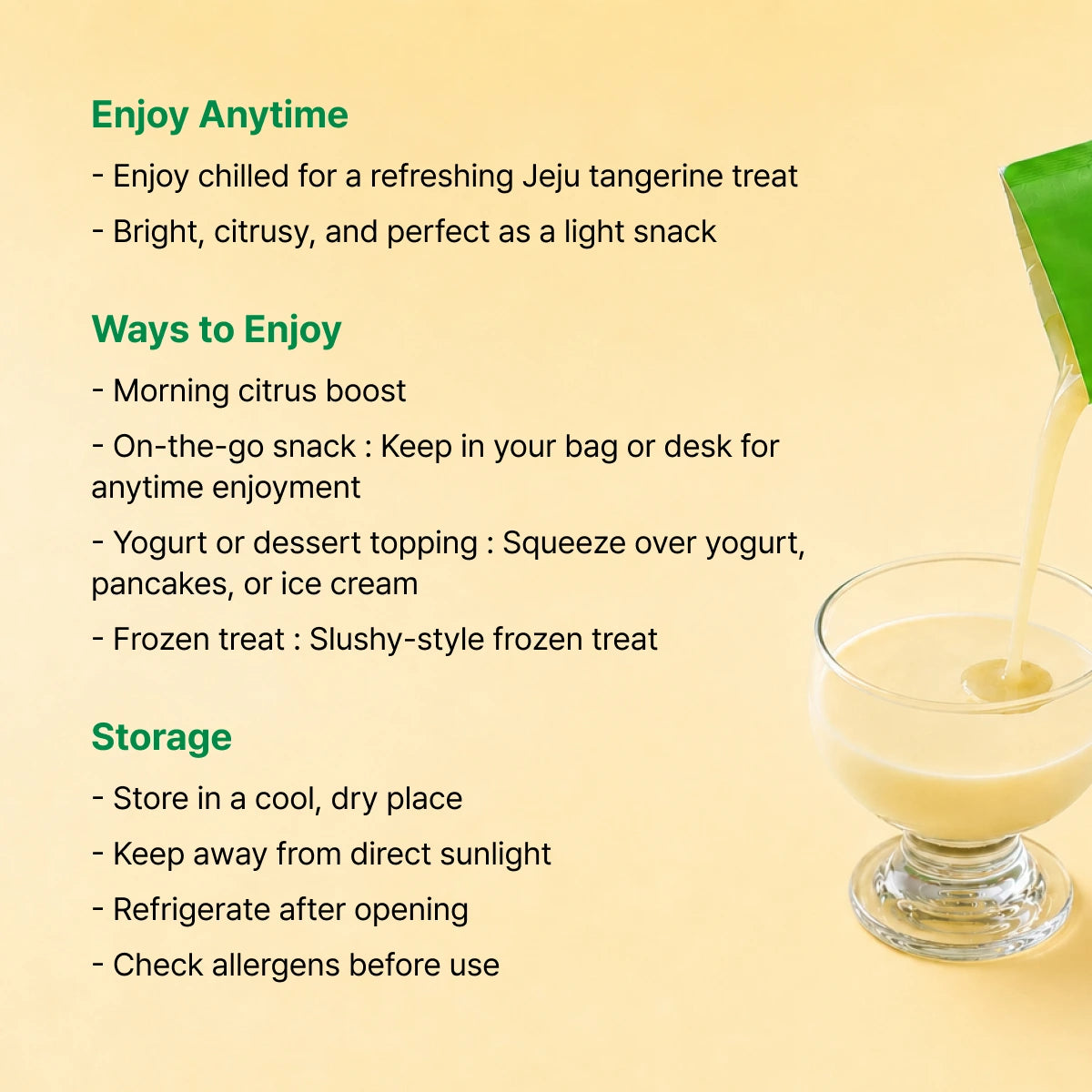FRUTRIP Vegan Purée Squeeze Young Green Tangerine and Lemon (20g X 15 sticks/box)