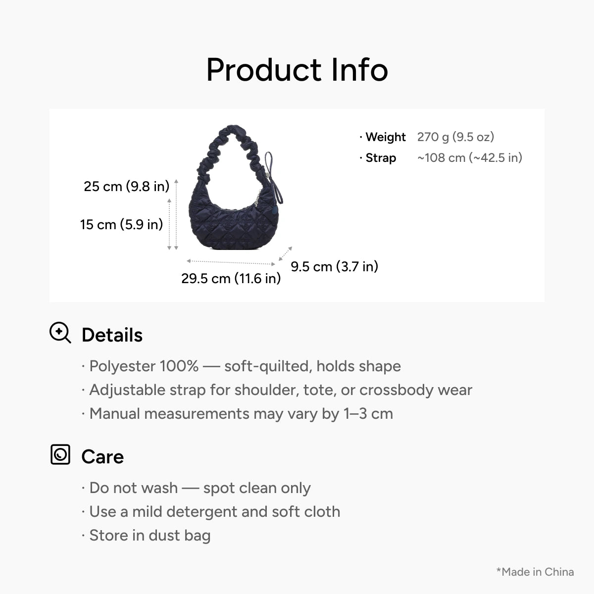 CARLYN MAVE Quilting Bag (3 Color)