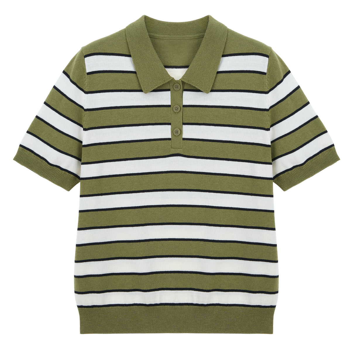 Celebshop Edition Cotton Stripe Collar Knit 3 pcs SET