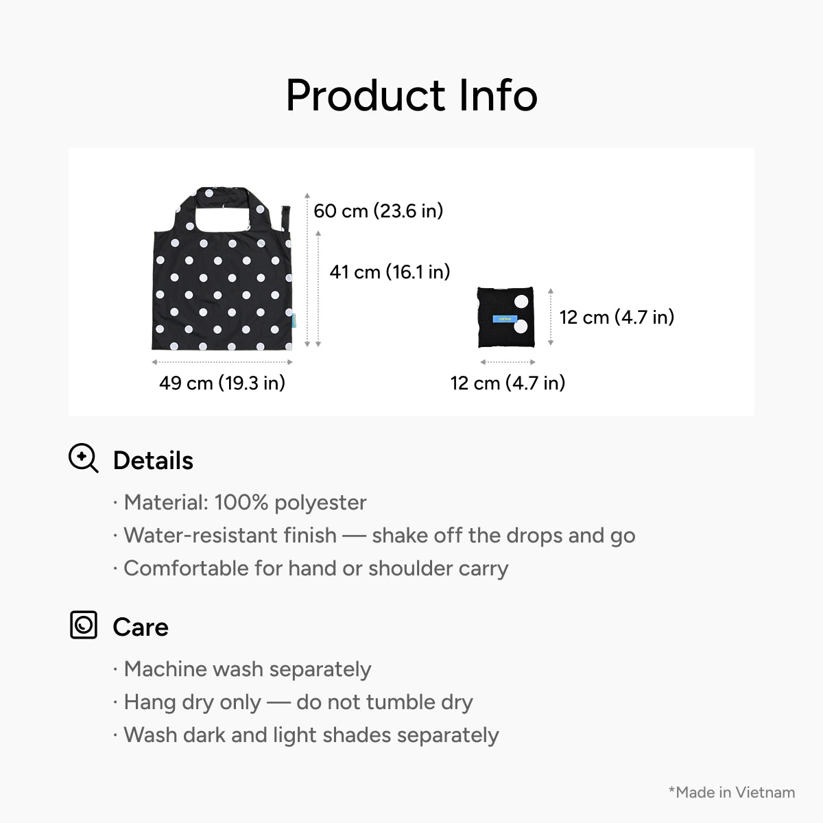 nareun Reusable Folding Bag (8 Color)