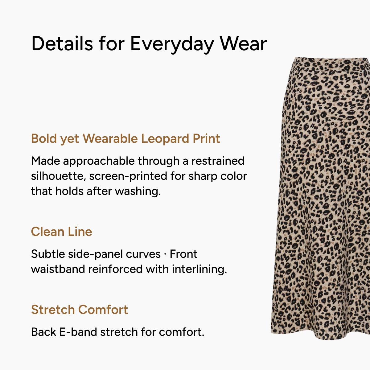 The AtG Leopard Tension Slit Skirt (2 Color)