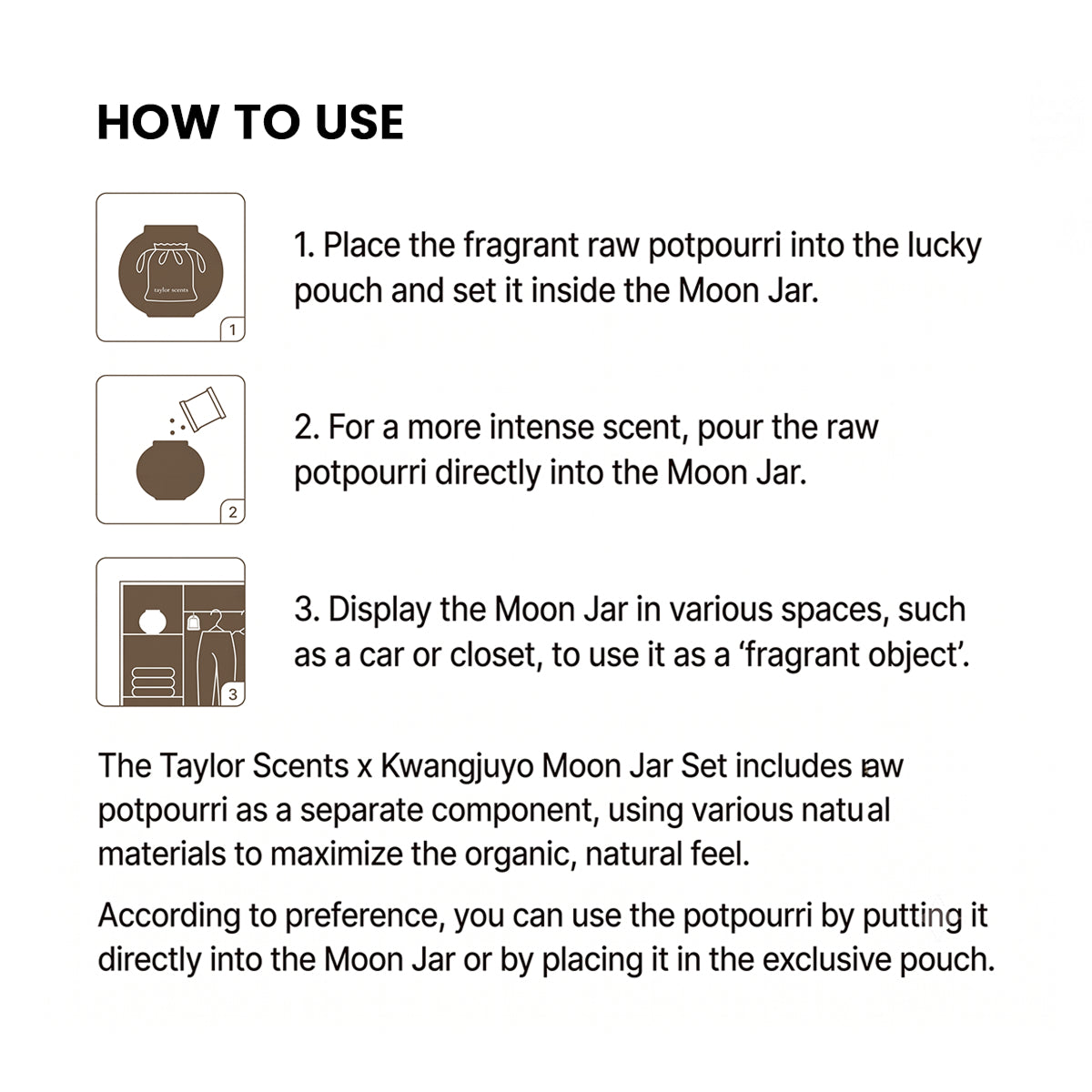 taylor scents Moon Jar Mini Potpourri - Peony Scent
