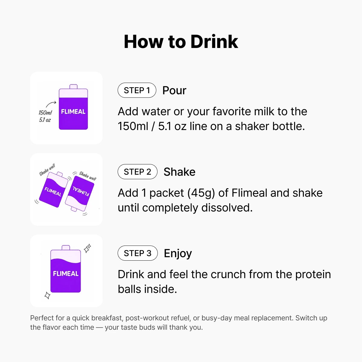 Flimeal Variety Pack Protein Shake (14 Servings, Variety)