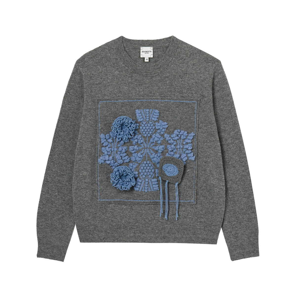 Deverotta PuntaPuro Wool Applique Knit Pullover