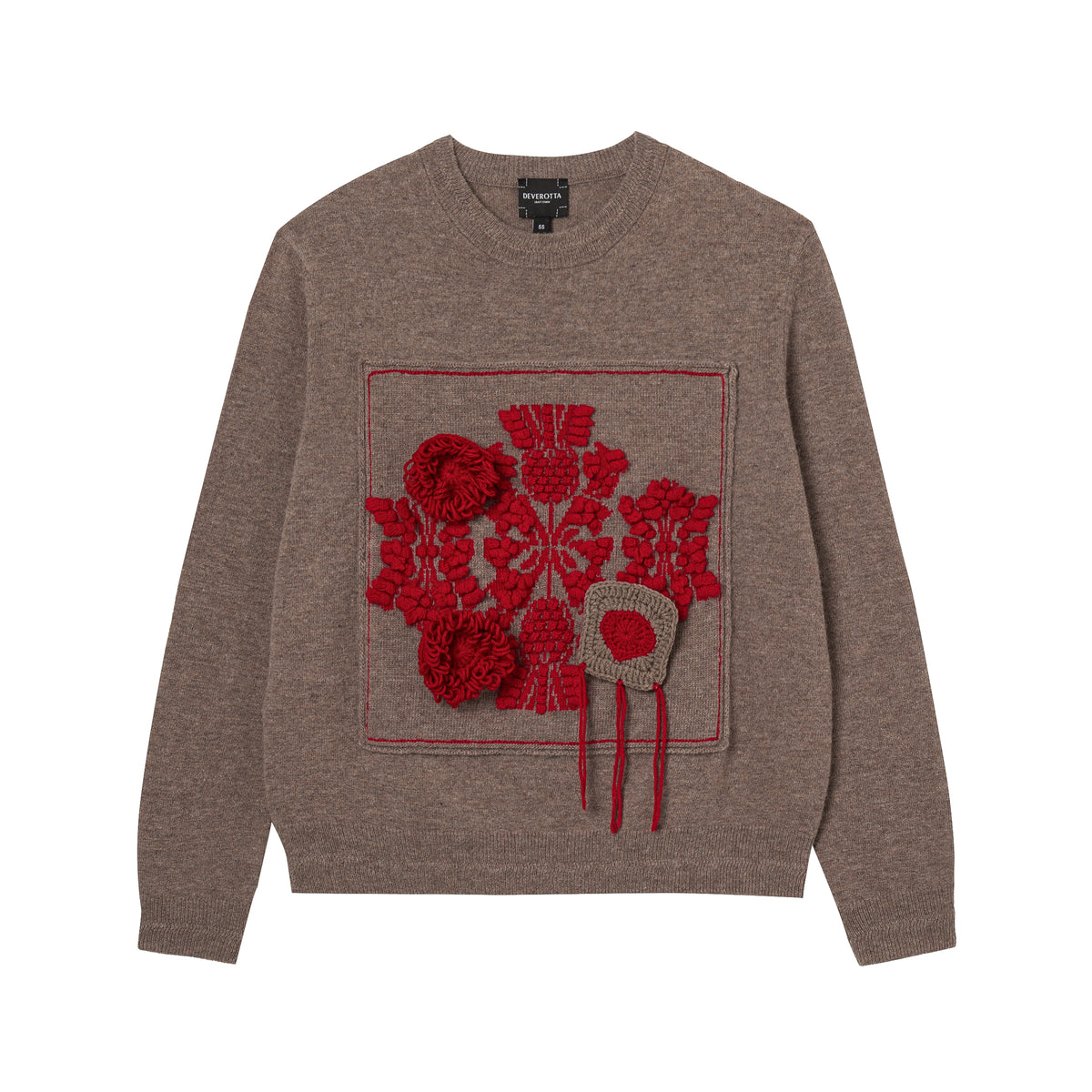 Deverotta PuntaPuro Wool Applique Knit Pullover