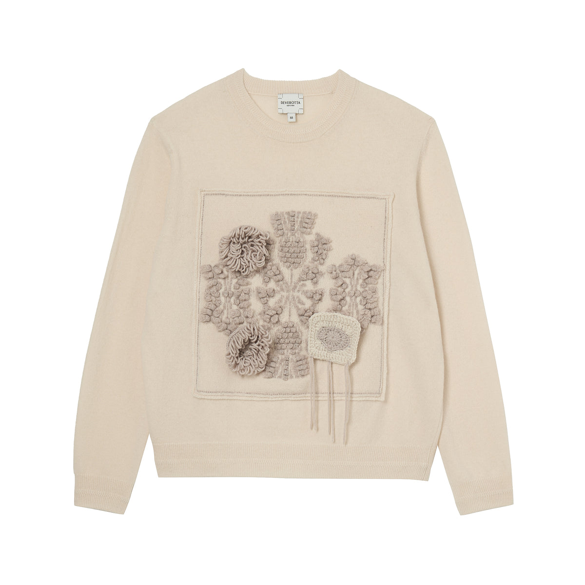 Deverotta PuntaPuro Wool Applique Knit Pullover