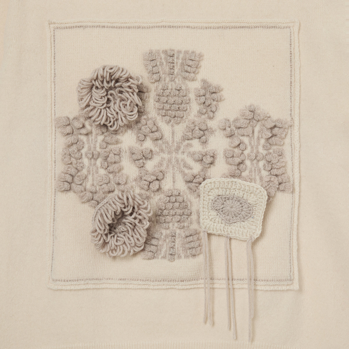 Deverotta PuntaPuro Wool Applique Knit Pullover