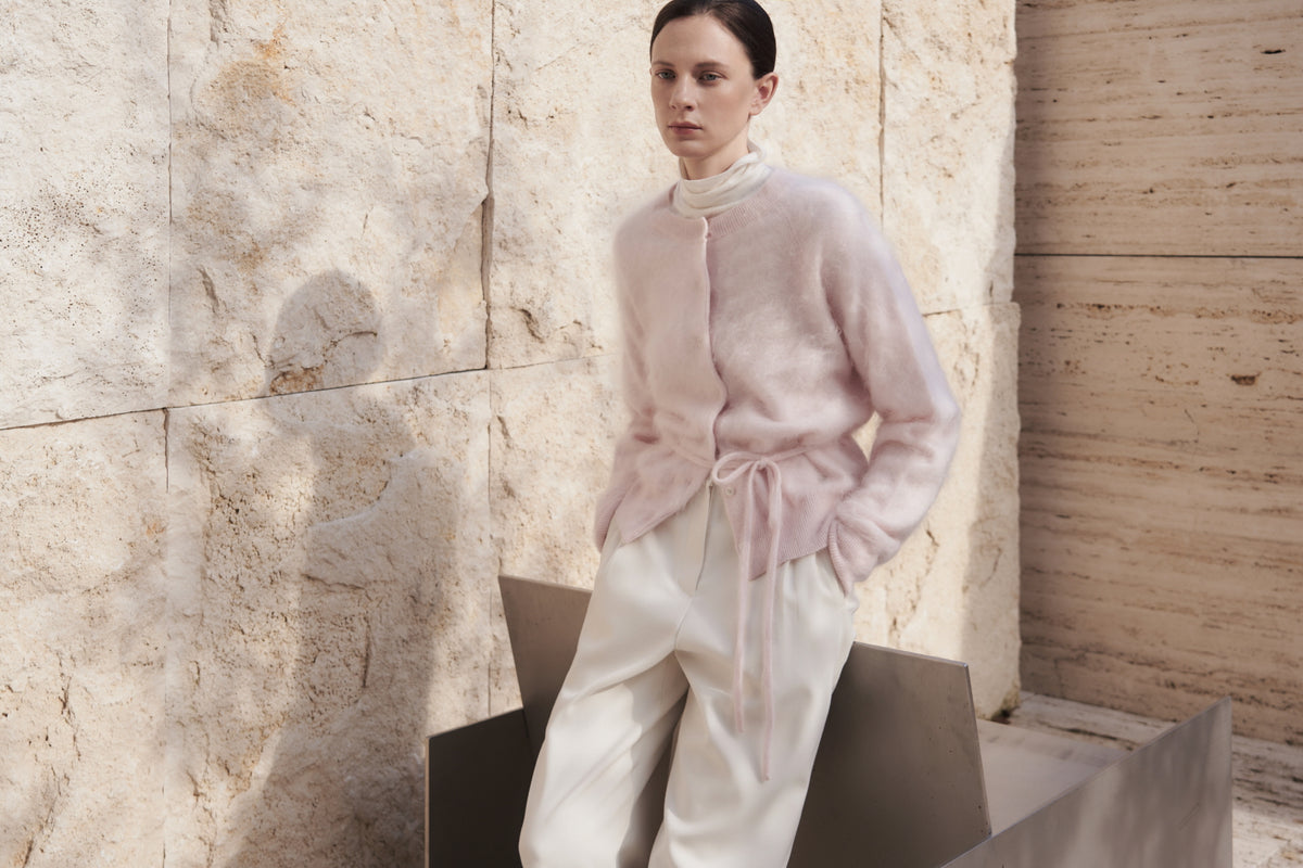 UMER_Ether Cashmere Cardigan Soft Pink