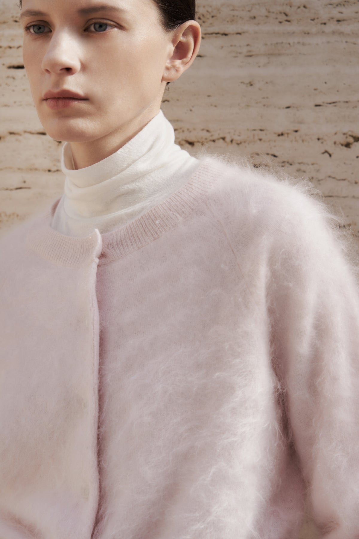 UMER_Ether Cashmere Cardigan Soft Pink