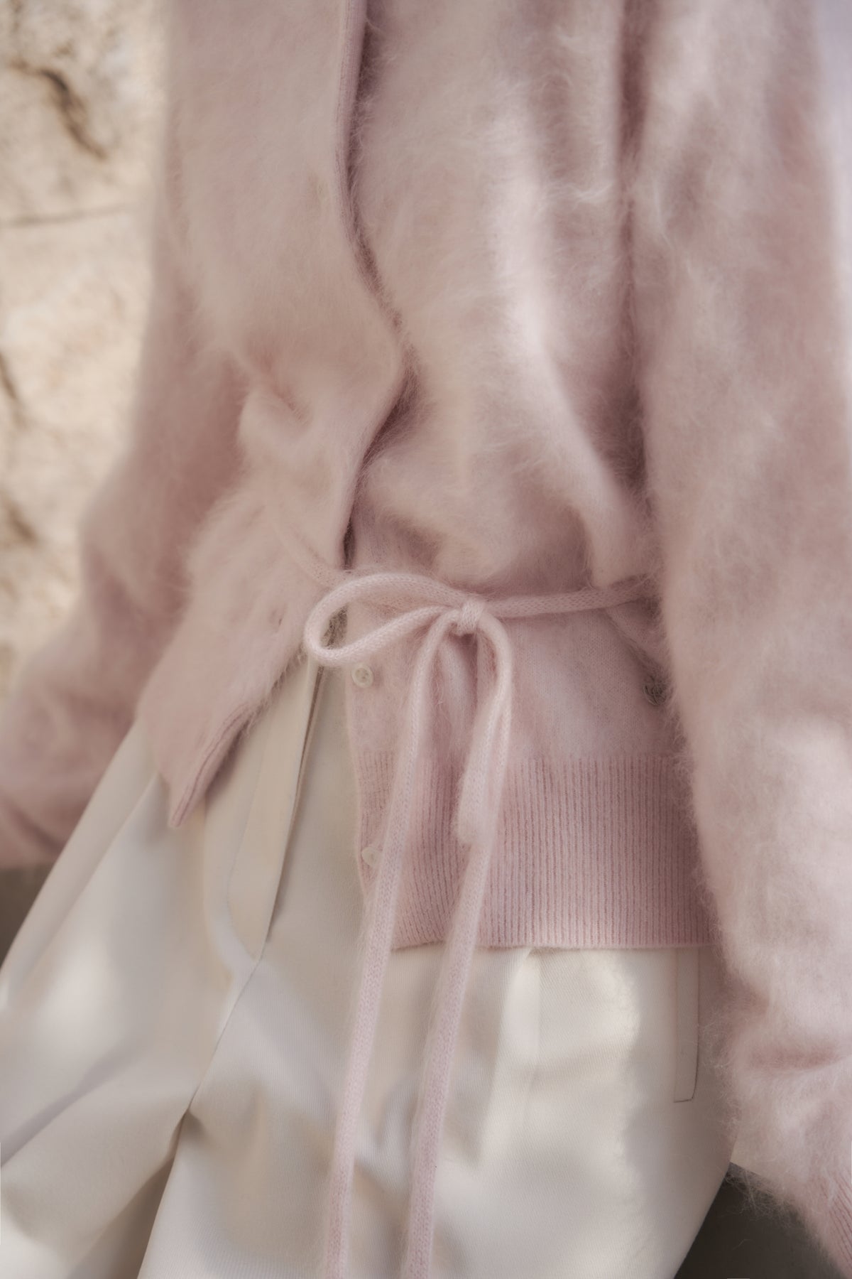 UMER_Ether Cashmere Cardigan Soft Pink
