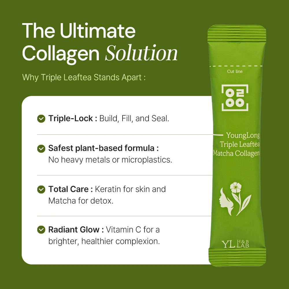 YOUNG LONG Triple Leaftea Matcha Collagen 200g