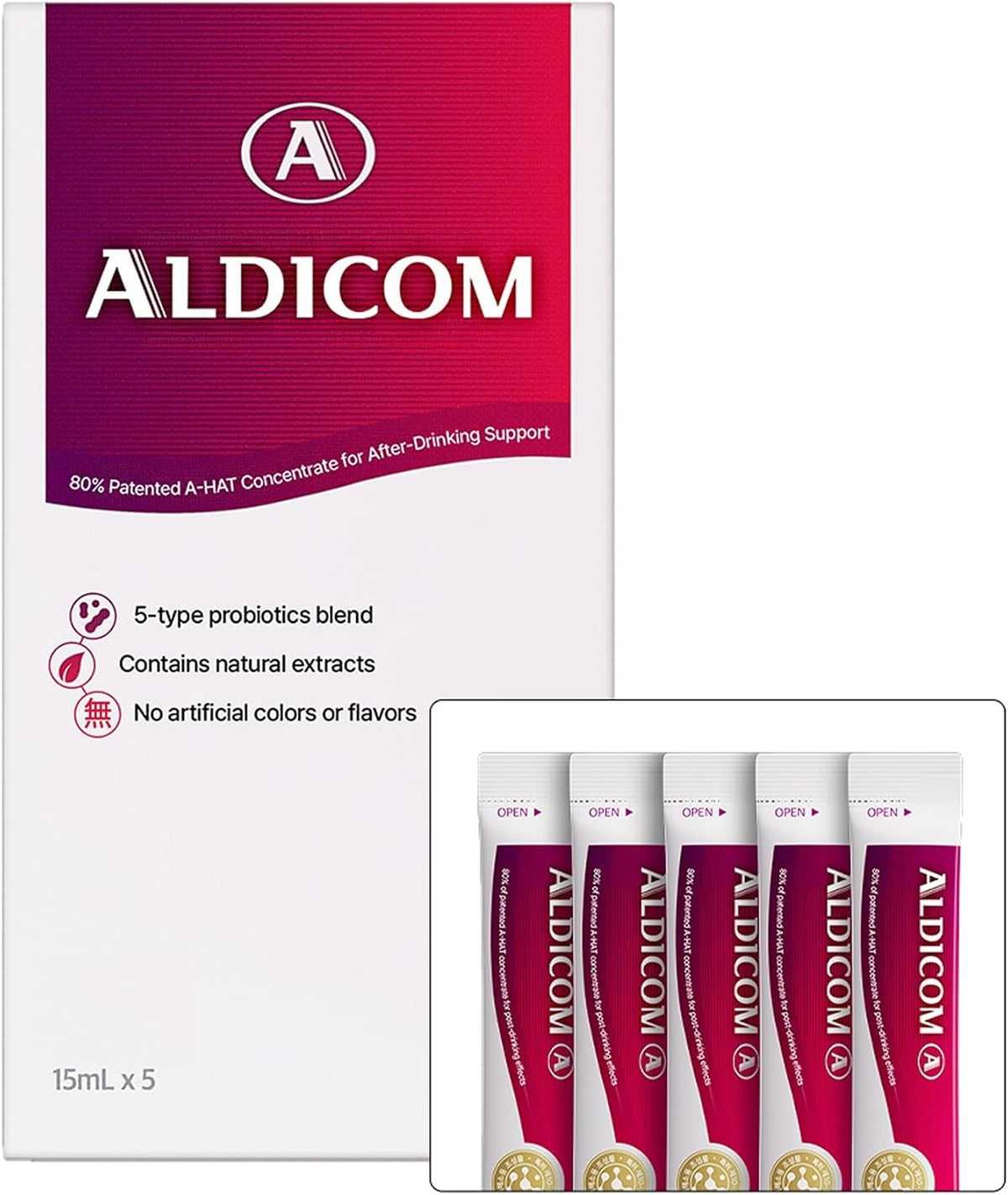 ALDICOM A Hangover Relief, 5 Sachets 75ml (15ml x 5ea)