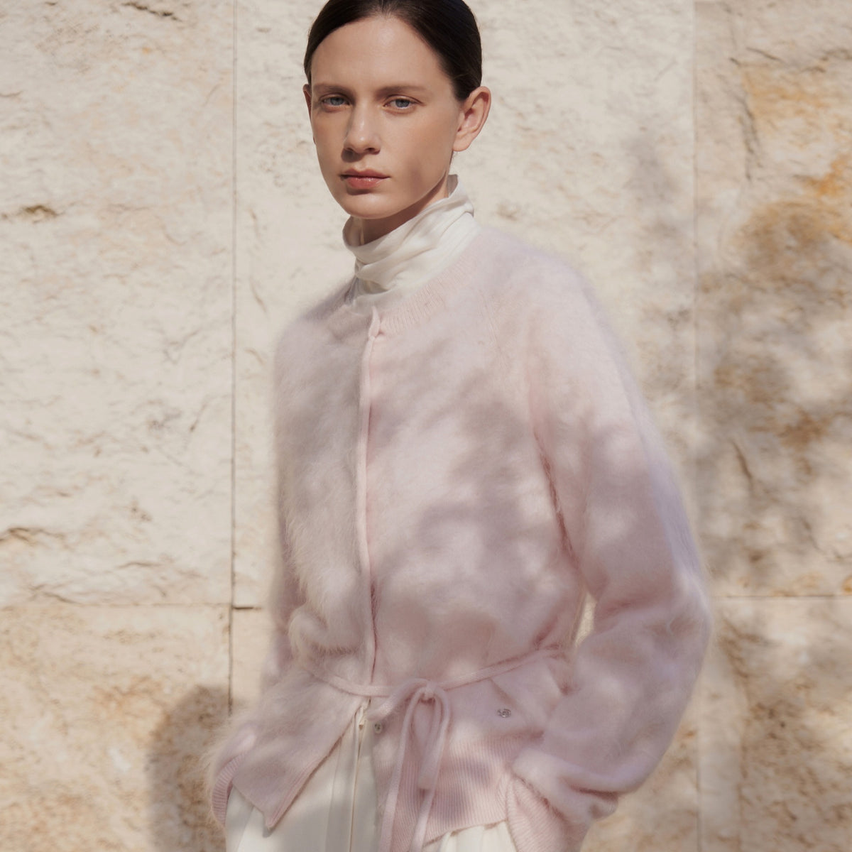 UMER_Ether Cashmere Cardigan Soft Pink