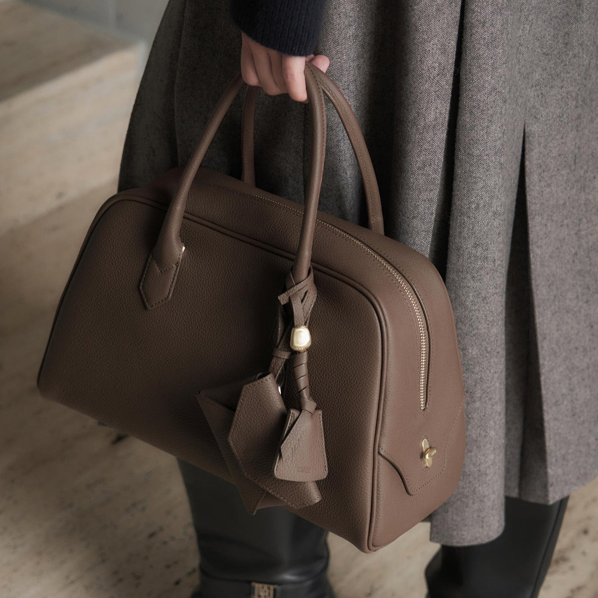 UMER_MRRV) TR Origin Boston Bag Brulee Brown