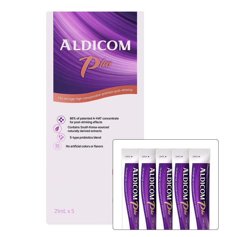 ALDICOM Plus Hangover Relief, 5 Sachets 105ml (21ml x 5ea)