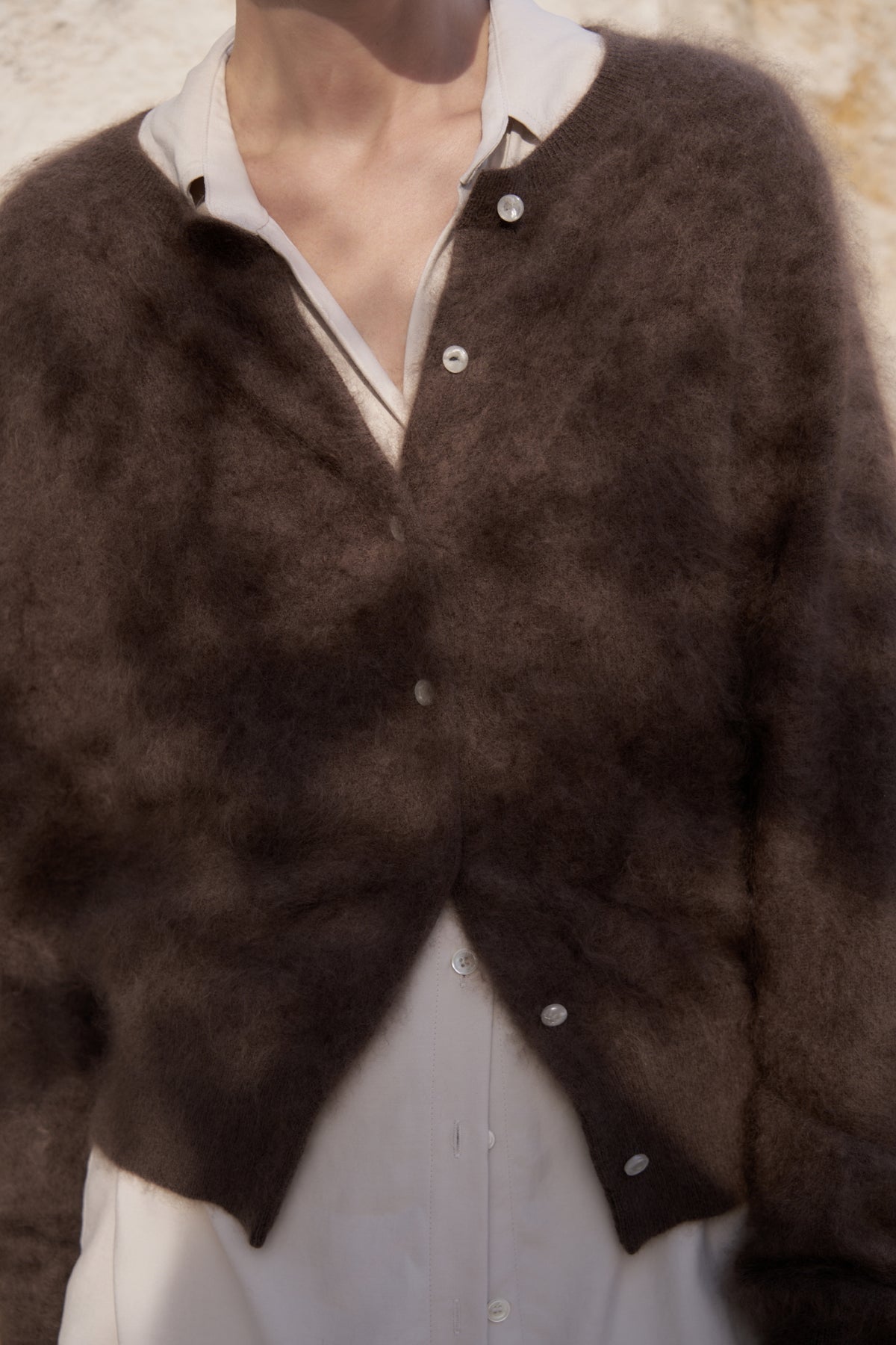 UMER_Ether Cashmere Cardigan Marron Brown