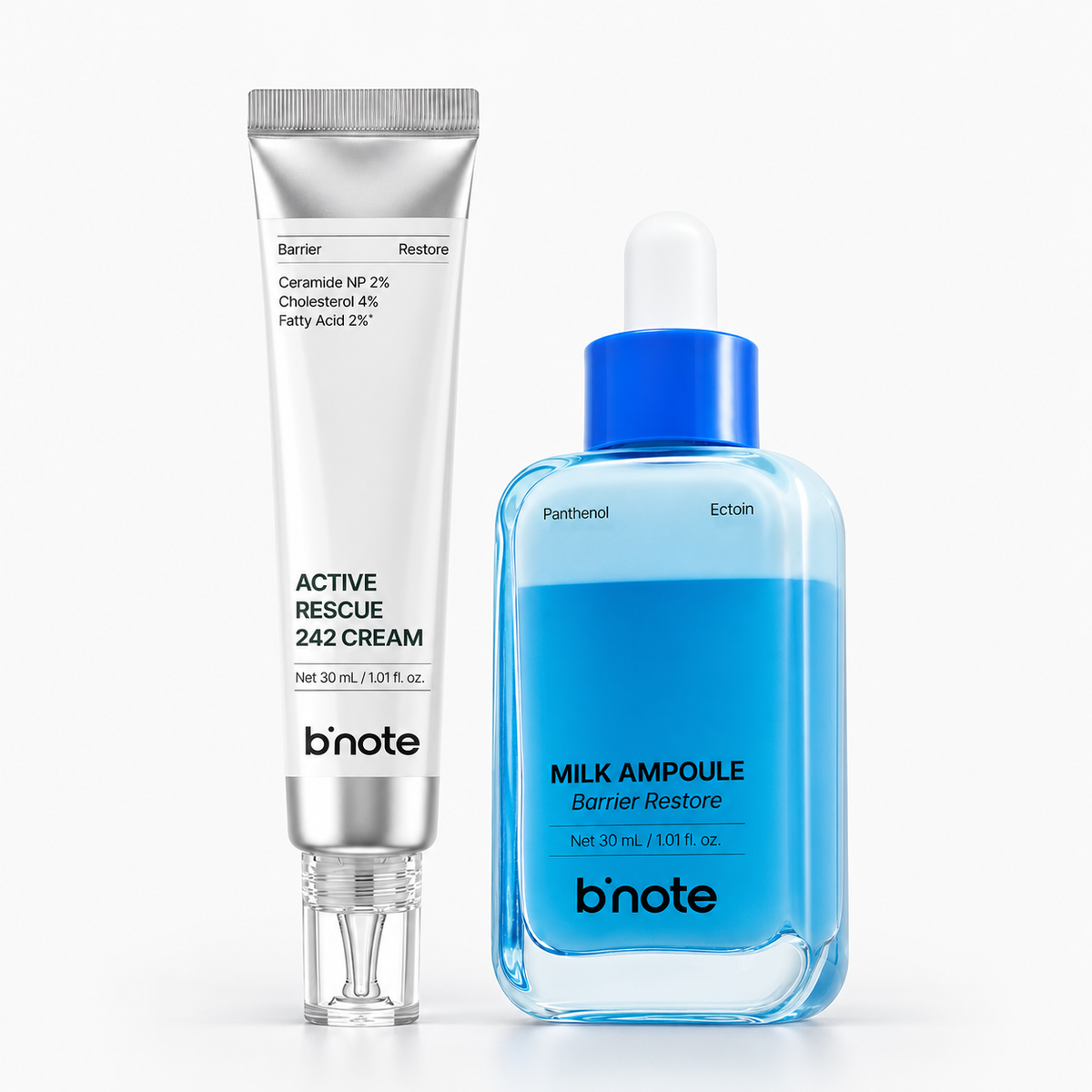 b’note Barrier Milk Recovery Duo (Barrier Restore Milk Ampoule 30ml+Active Rescue 242 Cream 30ml)