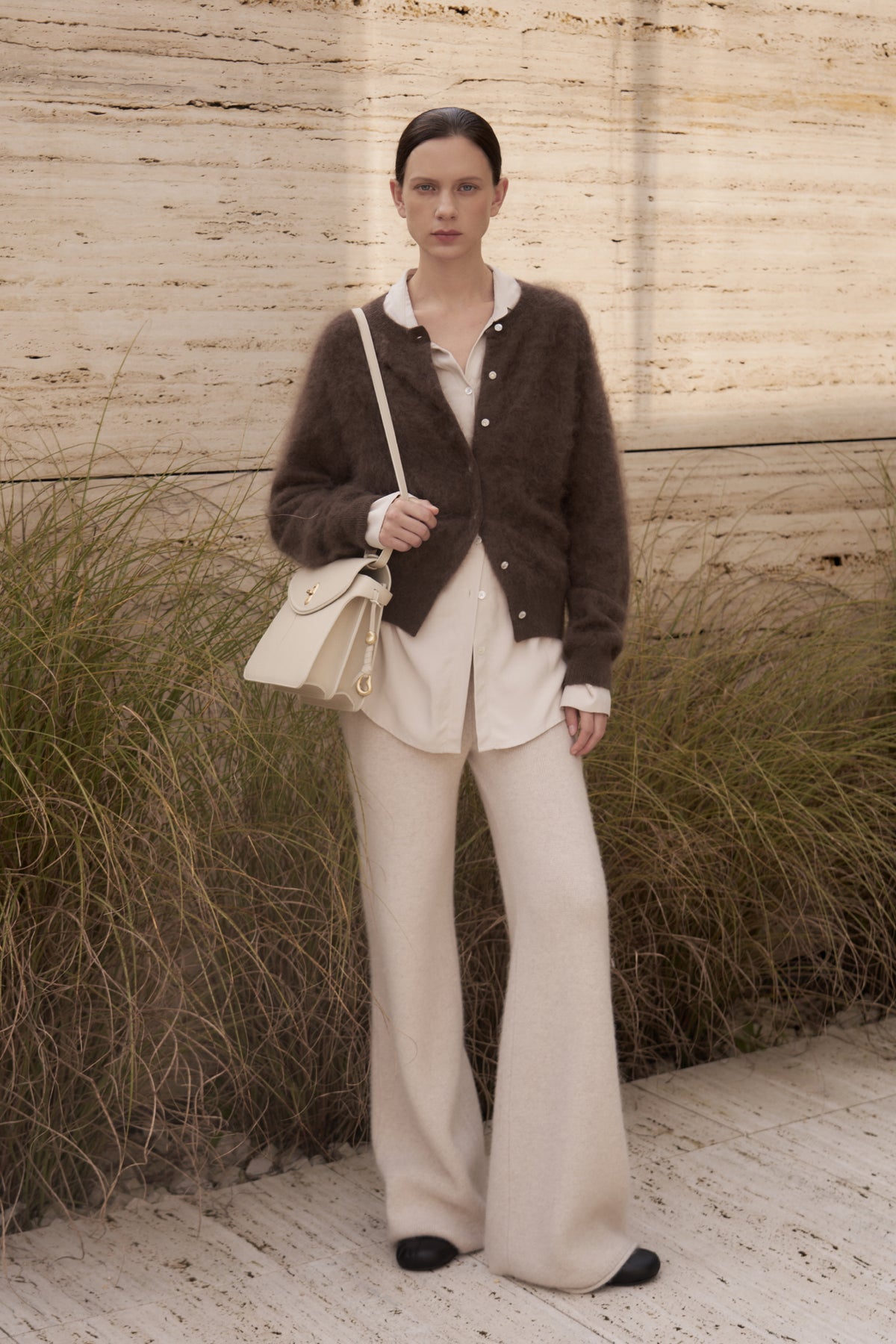 UMER_Ether Cashmere Cardigan Marron Brown