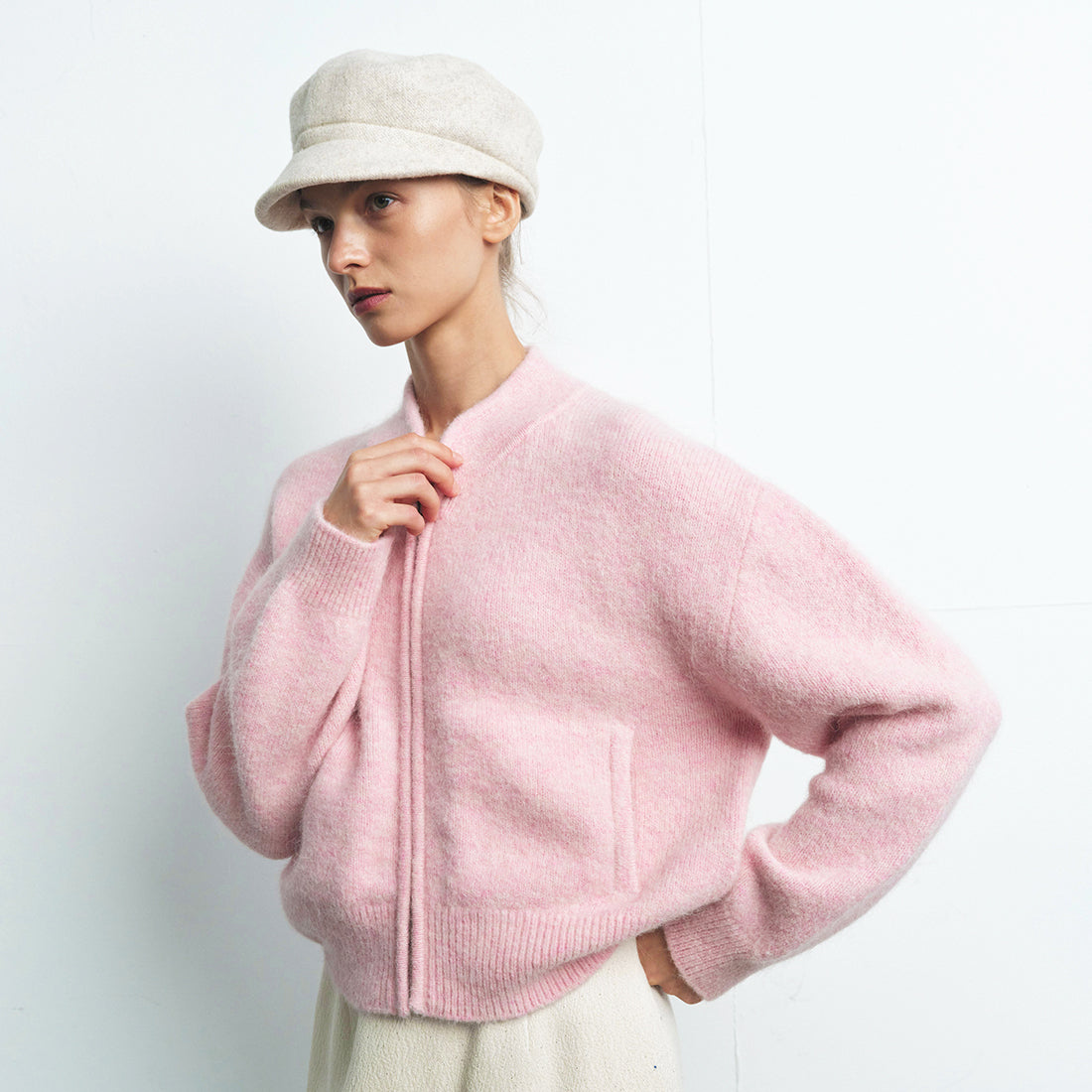 Celebshop Edition Alpaca Zip up Cardigan