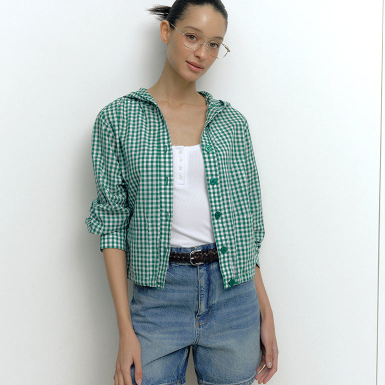 Celebshop Edition Gingham Hooded Jacket