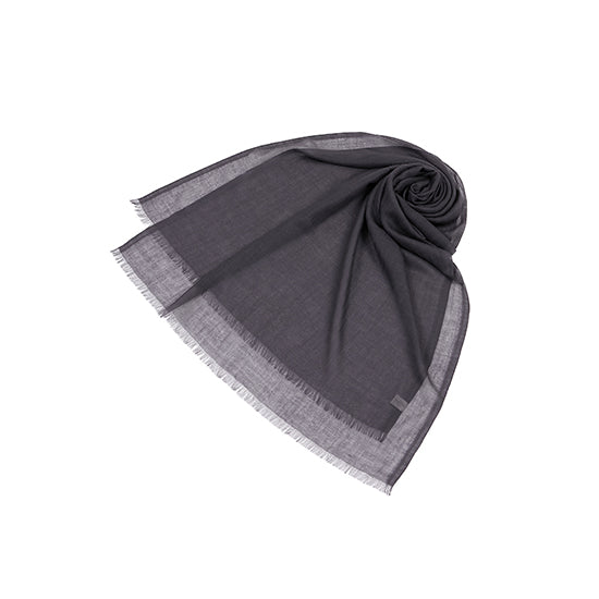 Celebshop Edition Pure Cashmere See-through Scarf Deep Grey Free