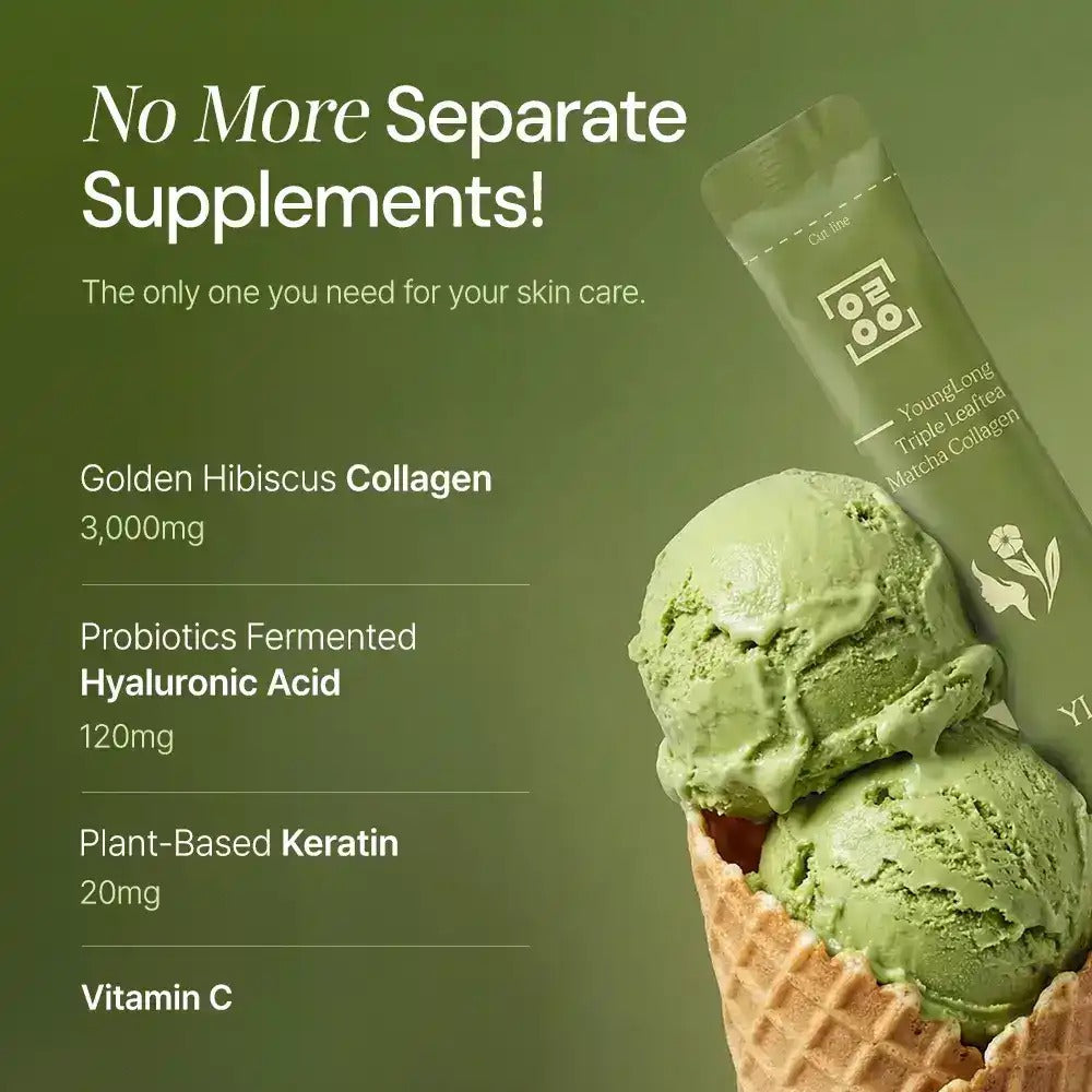 YOUNG LONG Triple Leaftea Matcha Collagen 200g