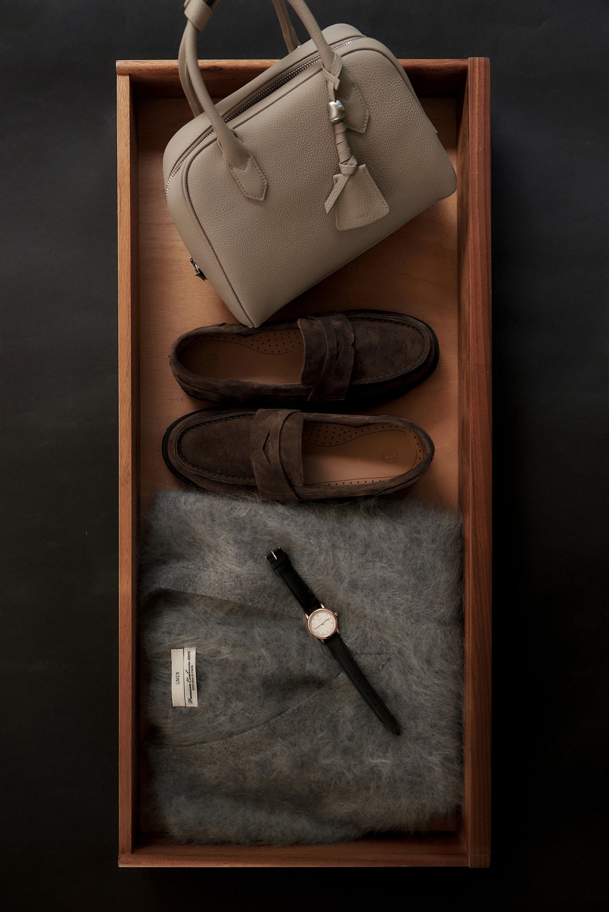 UMER_MRRV) TR Origin Boston Mini Bag Taupe Beige