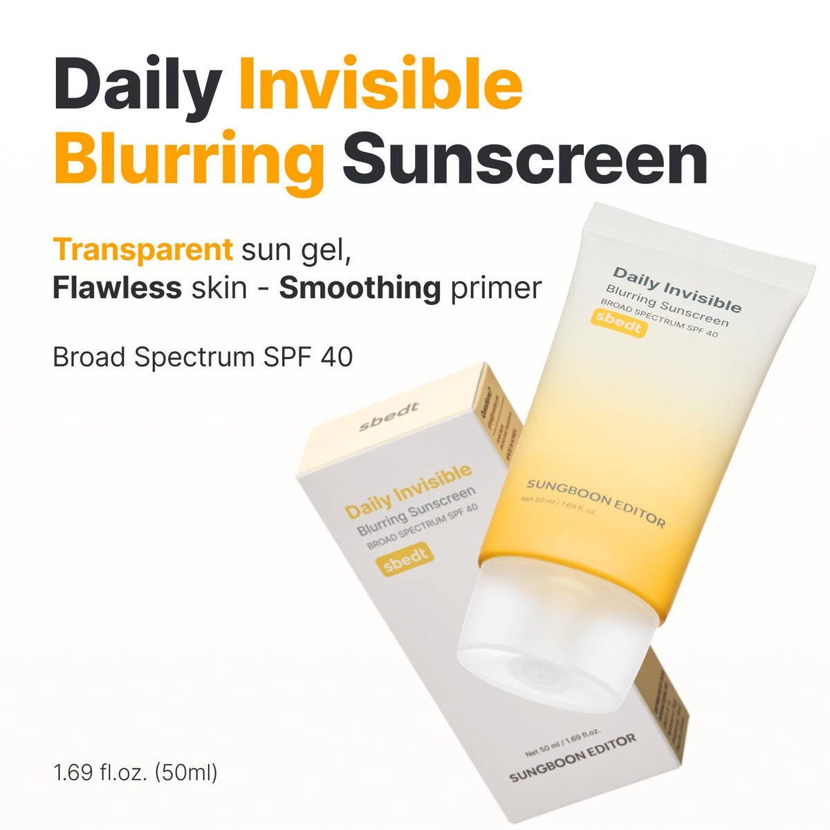 SUNGBOON Daily Invisible Blurring Sunscreen 50ml SPF 40