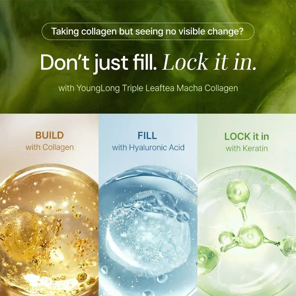 YOUNG LONG Triple Leaftea Matcha Collagen 200g