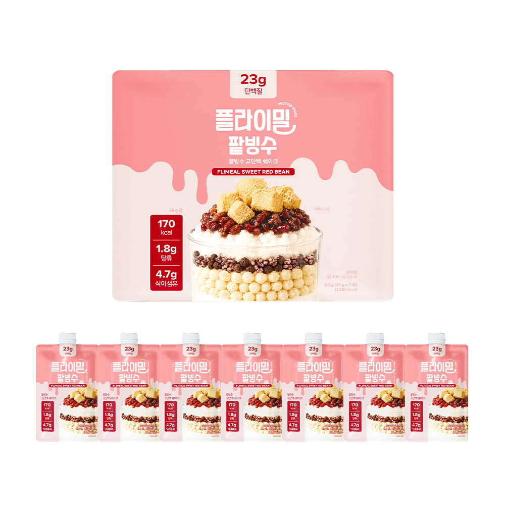 [NEW ITEM] Flimeal Sweet Red Bean Protein Shake Pouch 315g (45g*7ea)