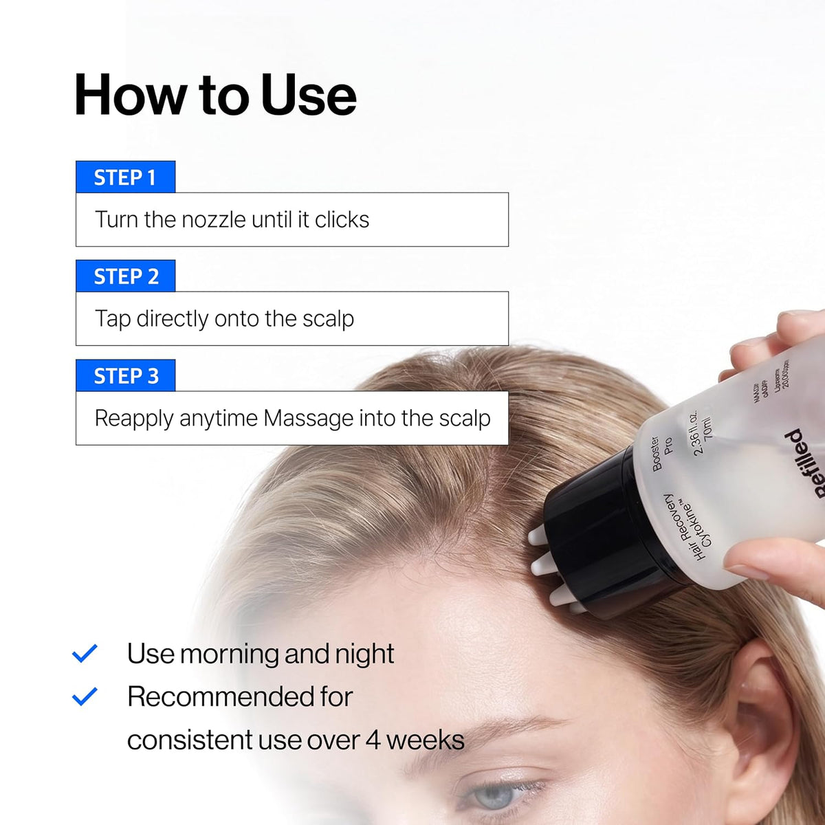 Refilled Cytokine Booster pro 70ml Hair Growth Serum for Moisturizing Scalp Care