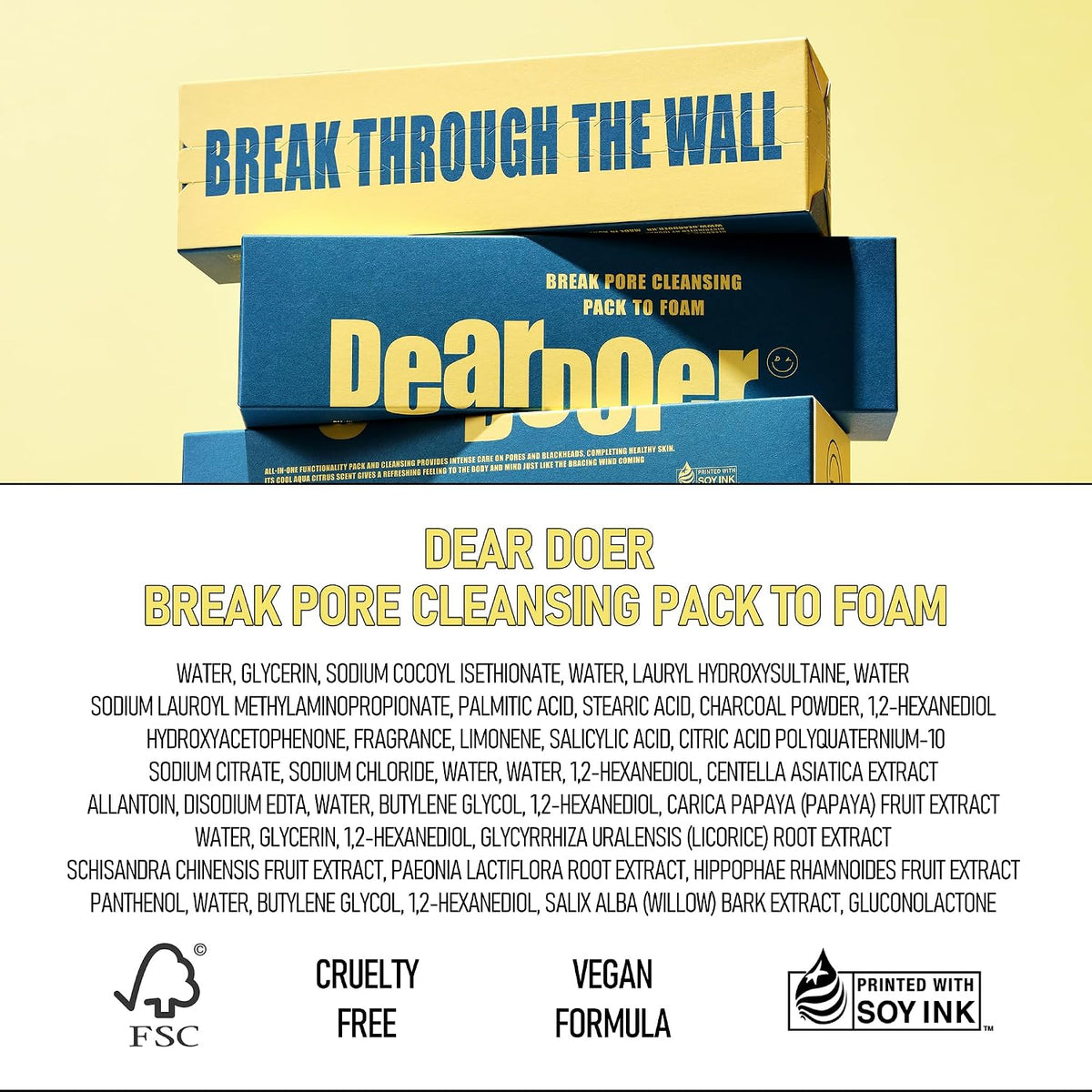 deardoer Break Pore Cleansing Pack to Foam