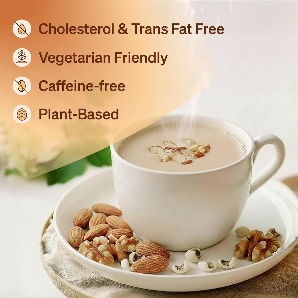Damtuh Walnut Almond Adlay Tea (18g x 15 Sticks) Korean Yulmu Cha (Job’s Tears) Roasted Grain & Nut Latte-Style Powder with Crunchy Nut Bits, Caffeine-Free