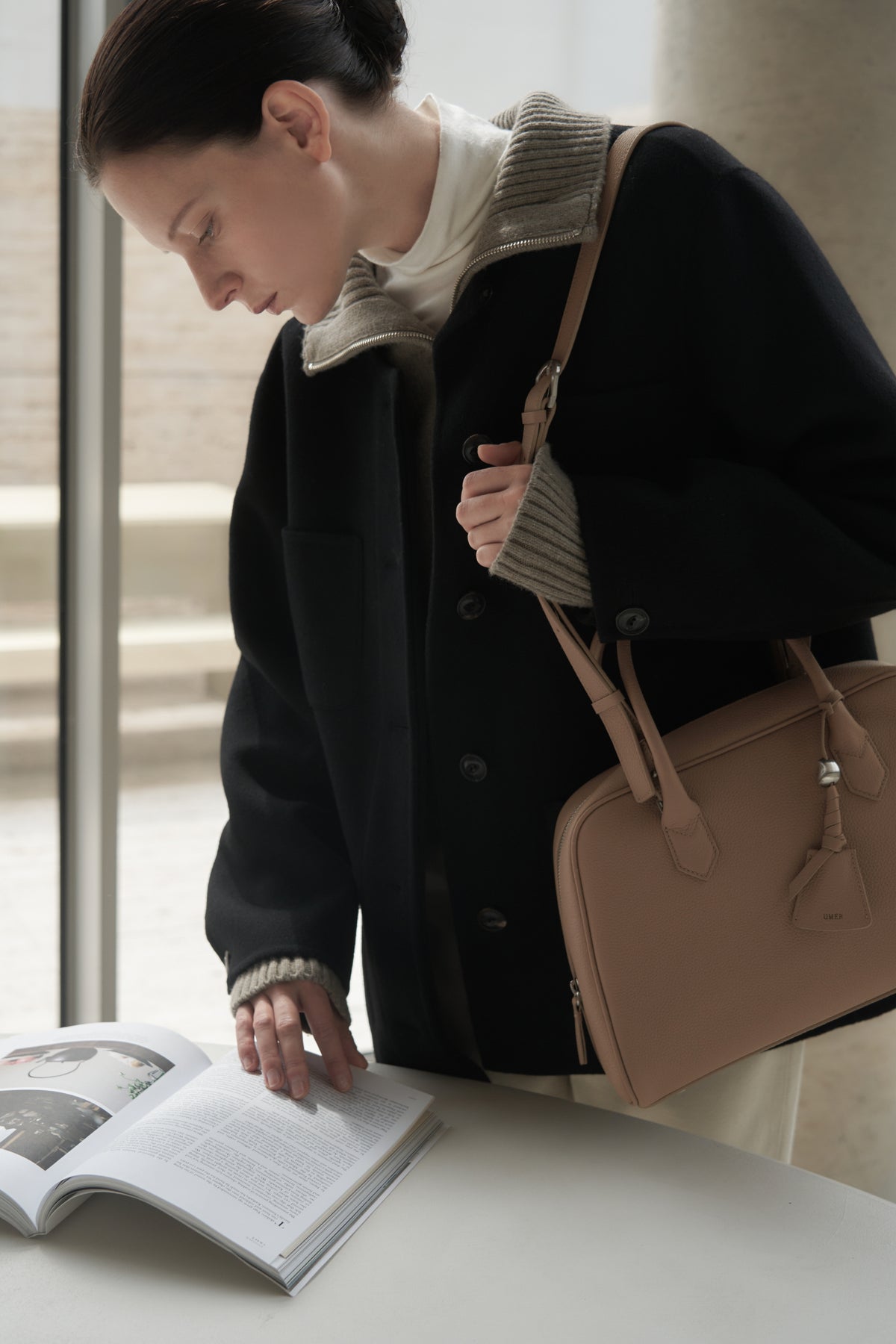UMER_MRRV) TR Origin Boston Bag Sable Beige