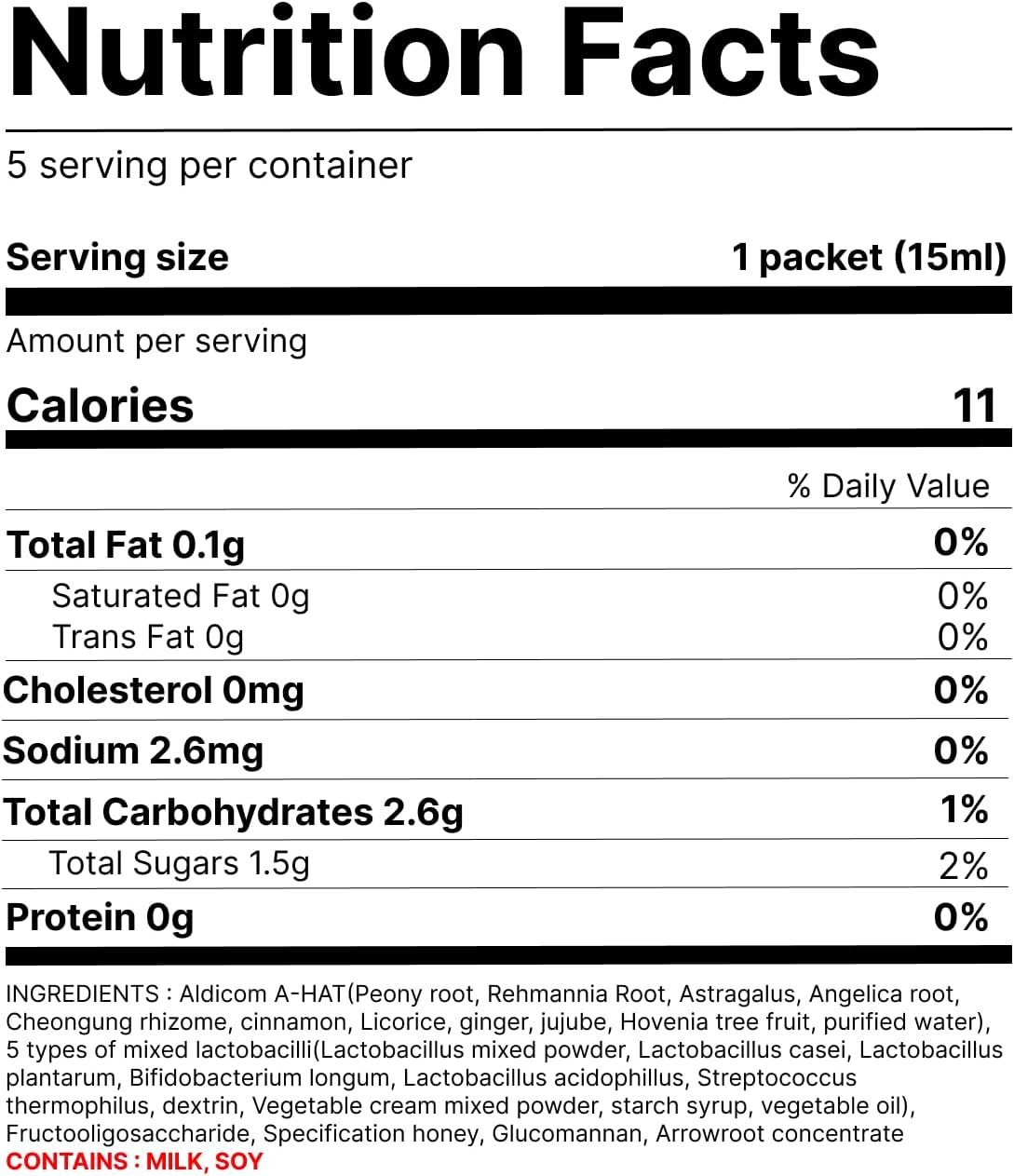 ALDICOM A Hangover Relief, 5 Sachets 75ml (15ml x 5ea)
