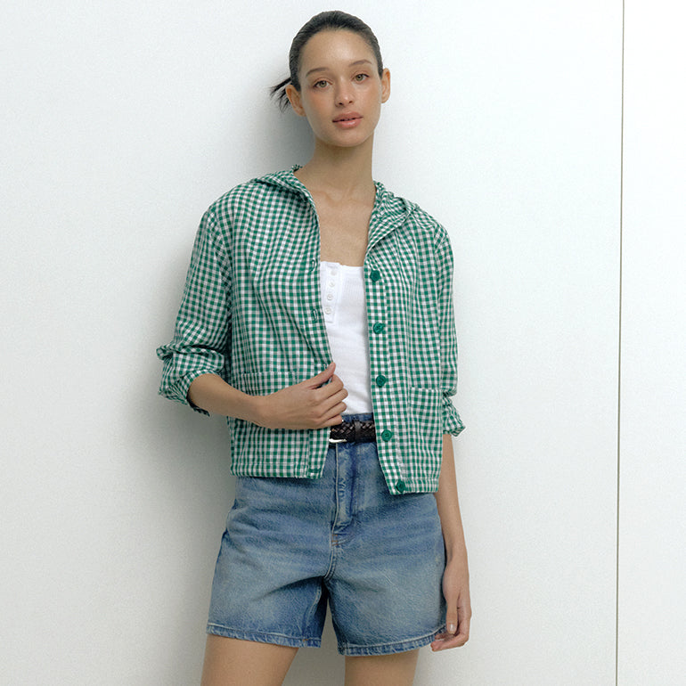 Celebshop Edition Gingham Hooded Jacket