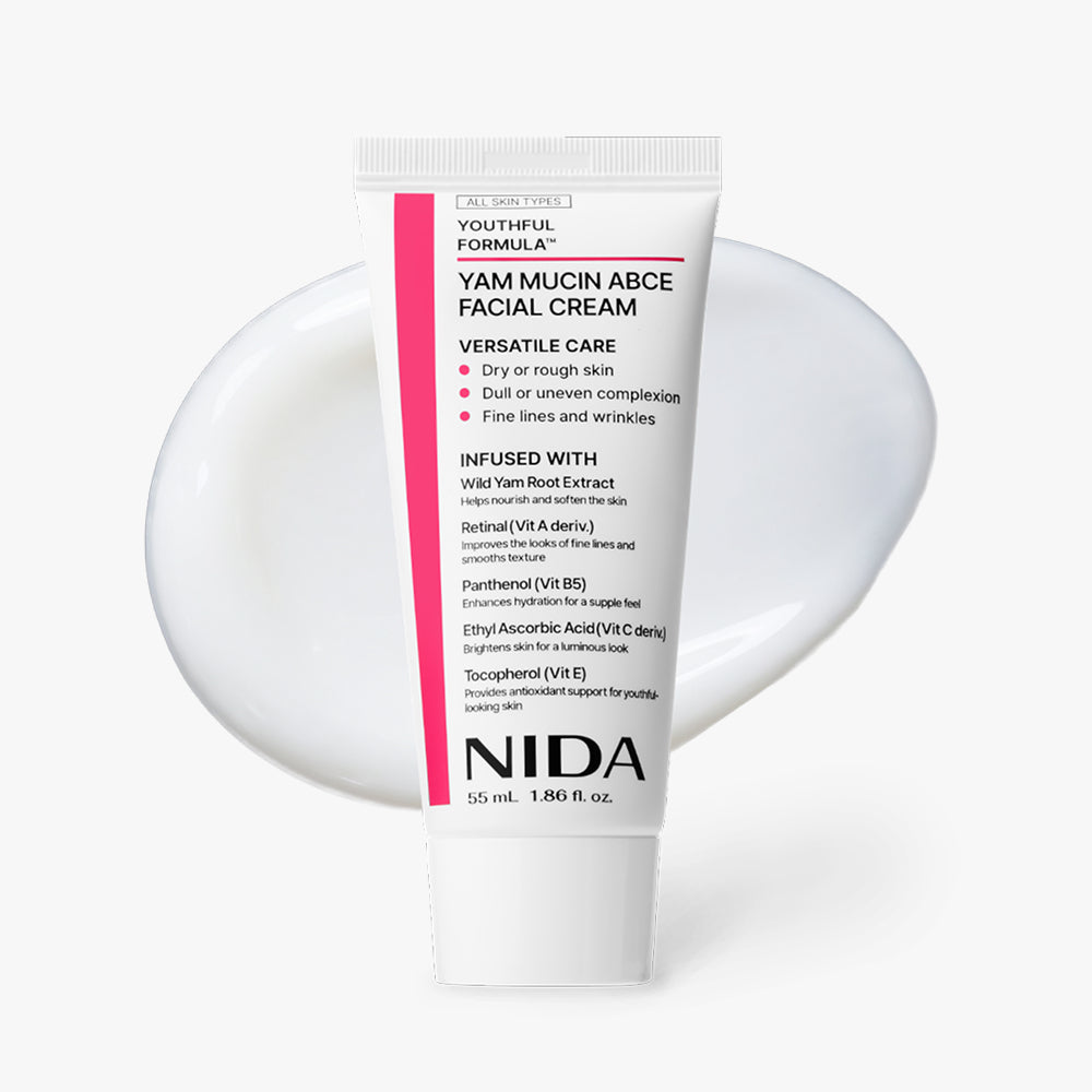 NIDA Yam Mucin Youth Glow Duo (Youthful Formula Yam Mucin ABCE Boosting Serum+Youthful Formula Yam Mucin ABCE Facial Cream)