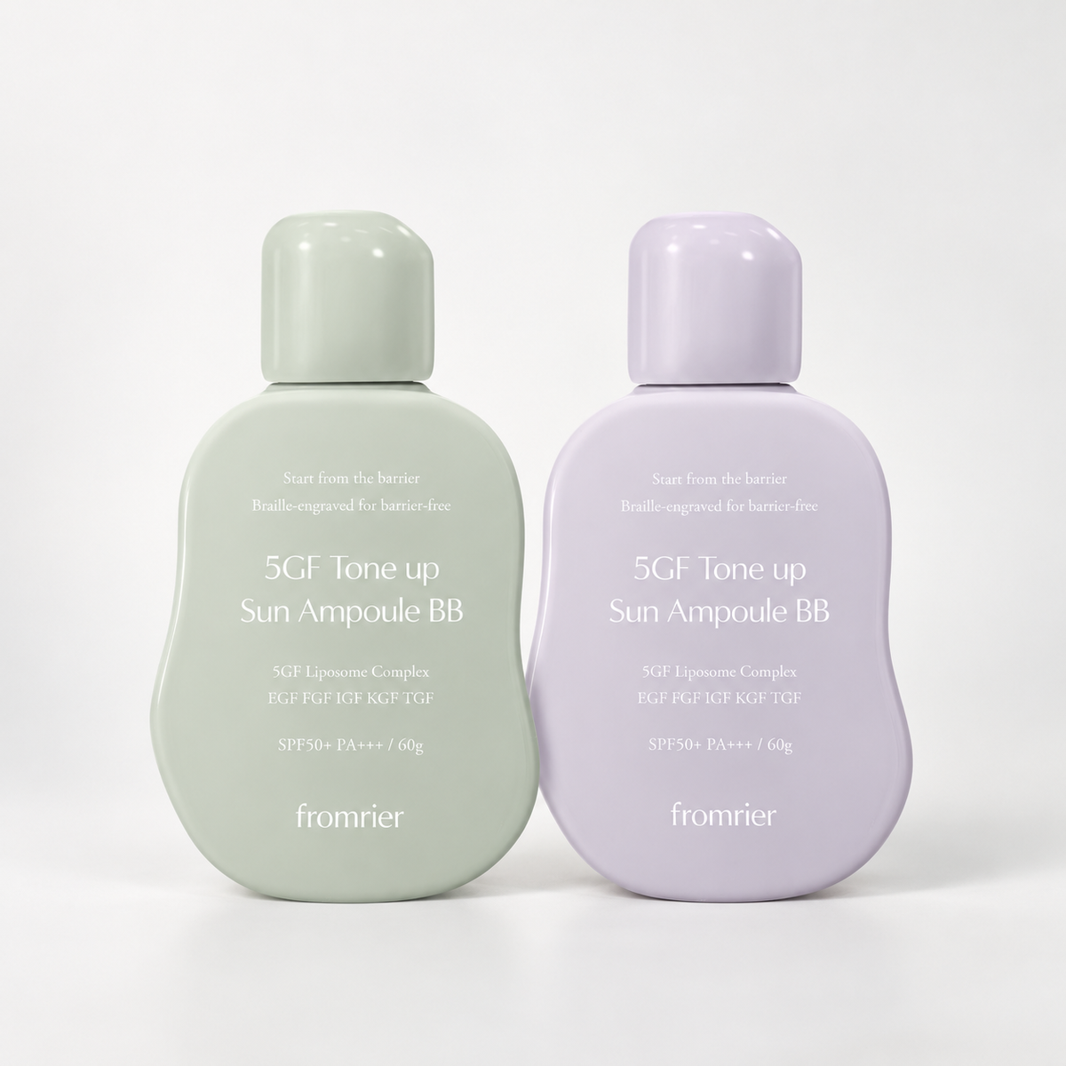 FROMRIER 5GF Tone-Up Color Duo (5GF Tone Up Sun Ampoule BB Olive Green+5GF Tone Up Sun Ampoule BB Bora)