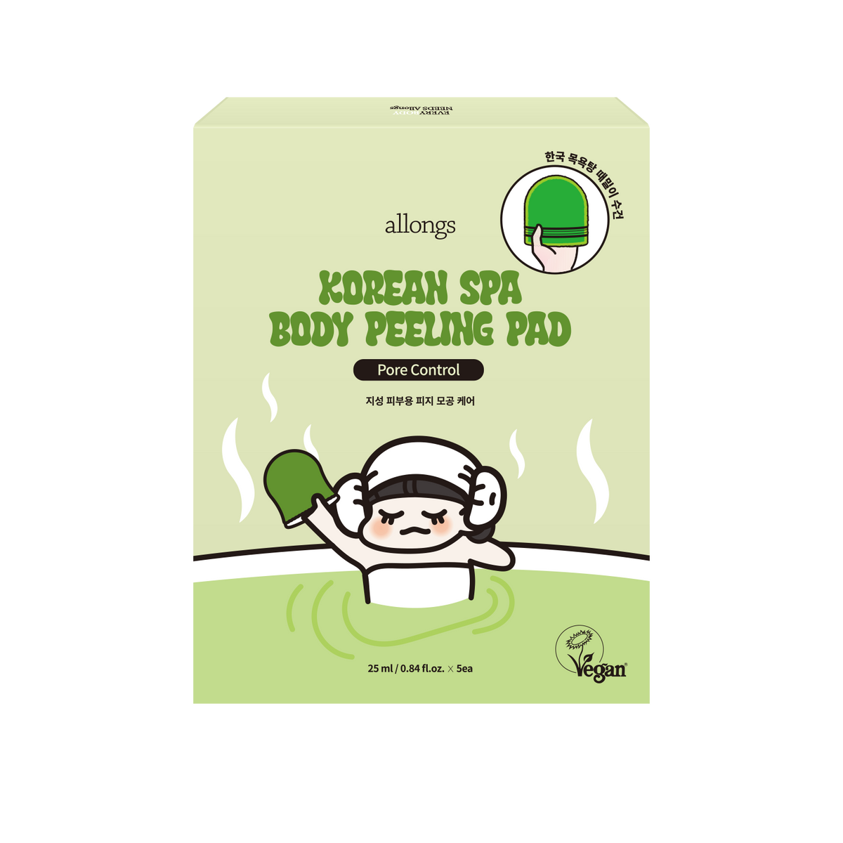 allongs Korean Spa Body Peeling Pad Pore Control