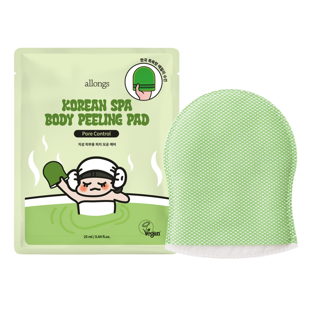 allongs Korean Spa Body Peeling Pad Pore Control