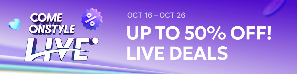 COMEONSTYLE — Up to 50% off LIVE DEAL, OCT 16–26.