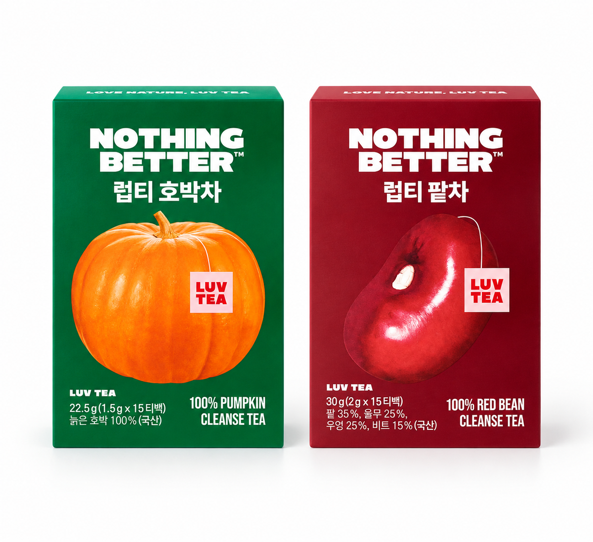 Nothing Better Luv Tea Wellness Duo (Luv Tea Pumpkin Tea+Luv Tea Red Bean Tea)