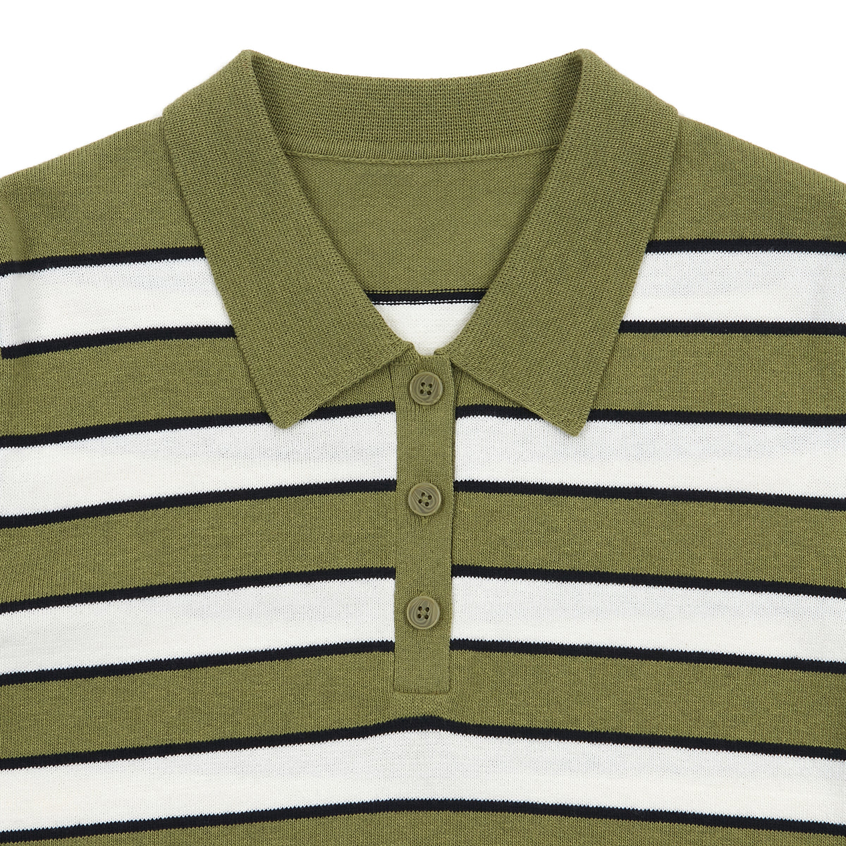 Celebshop Edition Cotton Stripe Collar Knit 3 pcs SET